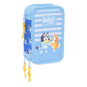 Pochette à crayons triple Bluey Let's play Bleu 12