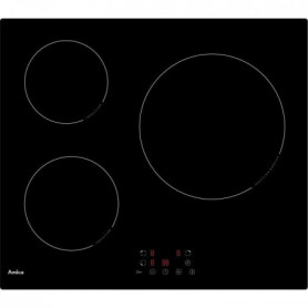 Table de cuisson induction - AMICA - 3 zones - L59 x52 cm - AI3531 - 6.2 kW - No 299,99 €