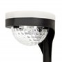 AKTIVE 61558 - Lot de 2 Balises Solaires d'Extérieur, Éclairage Continu Entre 6 et 8 Heures, 22 Lumens, Étanches, 11 LED, lampad