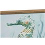 Cadre Home ESPRIT Bleu Blanc méditerranéen 30 x 3,5 x 30 cm (4 Unités)