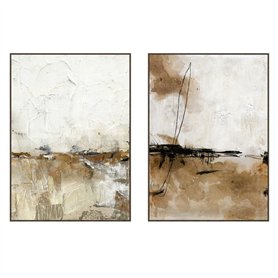 Cadre Home ESPRIT Blanc Marron Beige Abstrait Moderne 103 x 4