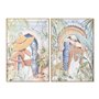 Cadre Home ESPRIT Bleu Marron Vert Beige Tropical chica 80 x 3
