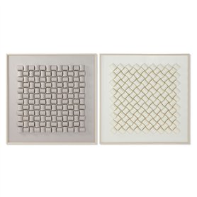 Cadre Home ESPRIT Blanc Beige Abstrait Moderne 100 x 3
