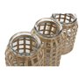 Ensemble de 3 Vases Home ESPRIT Naturel Verre 11 x 11 x 21 cm (3 Pièces)