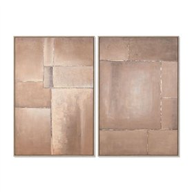 Cadre Home ESPRIT Marron Abstrait Moderne 80 x 3