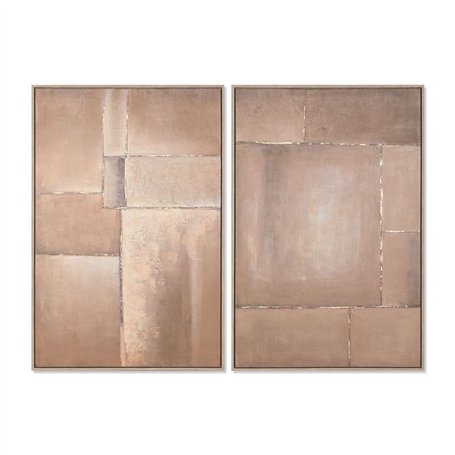 Cadre Home ESPRIT Marron Abstrait Moderne 80 x 3