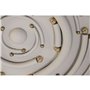 Cadre Home ESPRIT Beige Gris Moderne Cercles 100 x 3,5 x 100 cm (2 Unités)