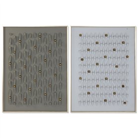 Cadre Home ESPRIT Vert Gris Abstrait Urbaine 90 x 3