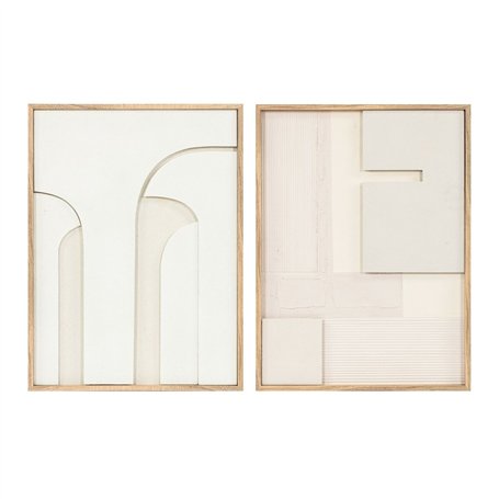 Cadre Home ESPRIT Blanc Naturel Moderne Scandinave 75 x 3