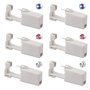 Lot de 6 pistolets jetables pour piercings d’oreilles avec clous d'oreille -Sans douleur - Kit de piercing d'oreilles pour fille