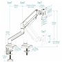 Support de TV TooQ DB1334TNR-B 34" 13"