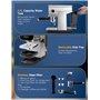 Aigostar Barista - Machine à café Expresso et Cappuccino, Compatible avec capsules et café moulu, 20 Bars, Écran Tactile Digital