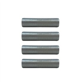 HALOTEC | Lot de 4 tubes filetés M10x1 galvanisés pour lampe | Tube métallique de 40 mm pour douille et tige de lampe | Accessoi