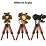 B·LED BARCELONA LED BarcelonaLED Lampe de table de cinéma ajustable vintage - Nautique Noir Style rétro Trepied Projecteurs trép