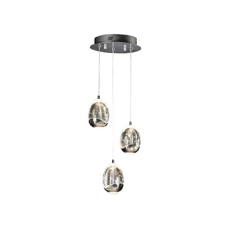 Wellindal Lampe chromée Rocio Ø25 3Led