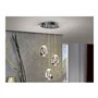 Wellindal Lampe chromée Rocio Ø25 3Led