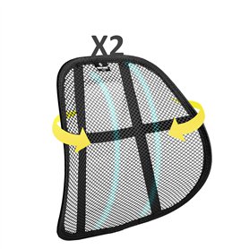 HIBRON SMAMS Dossier lombaire pour chaise de bureau ou voiture avec maille super serrée