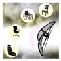 HIBRON SMAMS Dossier lombaire pour chaise de bureau ou voiture avec maille super serrée, corrige la posture et soulage les doule