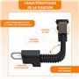 Support Telephone Moto retroviseur Etanche Scooter Coque Compatible avec Les Smartphones jusqu'a 7,5" avec fenetre Arriere Fixat