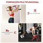 SPORTNOW Barre de traction murale multifonctionnelle Poignée de tirage musculation Charge 150 kg pour exercice et entraînement à
