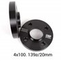 OMP Speed Jeu de 2 Élargisseurs de Voie (Entretoise de Roue) Centrés Épaisseur: 20 mm PCD: 4x100 CB: 60,1 OD: 139 Boulon x8 M12x
