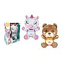 Peluche musicale Blanc Marron 25 cm Papier