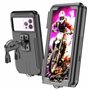 Support Telephone Moto Velo Etanche Coque a fenetre Arriere valable pour Les Smartphones jusqu'a 7