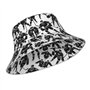 WHJDPP Black Hockey Prints Chapeau bob réfléchissant tendance et fonctionnel pour activités de plein air unisexe Noir Taille uni