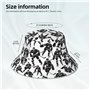 WHJDPP Black Hockey Prints Chapeau bob réfléchissant tendance et fonctionnel pour activités de plein air unisexe Noir Taille uni