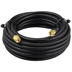 BOOBRIE Câble SMA Mâle Mâle 5M Câble RG58 50 ohms Câble d'Extension SMA Mâle vers SMA Mâle Antenne SMA pour Antenne 3G 4G LTE GP