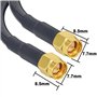 BOOBRIE Câble SMA Mâle Mâle 5M Câble RG58 50 ohms Câble d'Extension SMA Mâle vers SMA Mâle Antenne SMA pour Antenne 3G 4G LTE GP