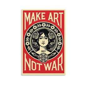 SSJS Impression sur toile « Make Art Not War » - Décoration murale pour maison