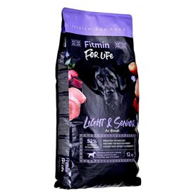 Fitmin Alimentation Light & Senior Adulte Bœuf Oiseau 12 kg