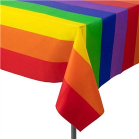 Lot de 2 nappes rectangulaires Arc-en-Ciel Gay Pride pour fête d'anniversaire