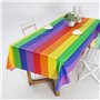 Lot de 2 nappes rectangulaires Arc-en-Ciel Gay Pride pour fête d'anniversaire, Mariage, Pique-Nique, 274,3 x 137,2 cm