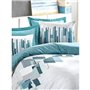 Parure de lit - 1 housse de couette 220 x 240 cm + 2 taies d'oreiller 60 x 60 cm - 100% coton ranforcé - Vert
