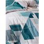 Parure de lit - 1 housse de couette 220 x 240 cm + 2 taies d'oreiller 60 x 60 cm - 100% coton ranforcé - Vert
