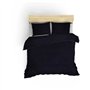 Parure de lit - 1 housse de couette 220 x 240 cm + 2 taies d'oreiller 60 x 60 cm - Satiné 100% coton - Bleu