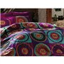 Parure de lit - 1 housse de couette 220 x 240 cm + 2 taies d'oreiller 60 x 60 cm - 100% coton ranforcé - Fuchsia