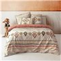 Parure de lit - 1 housse de couette 220 x 240 cm + 2 taies d'oreiller 60 x 60 cm - 100% coton ranforcé - Rouge