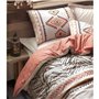 Parure de lit - 1 housse de couette 220 x 240 cm + 2 taies d'oreiller 60 x 60 cm - 100% coton ranforcé - Rouge