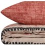 Parure de lit - 1 housse de couette 220 x 240 cm + 2 taies d'oreiller 60 x 60 cm - 100% coton ranforcé - Rouge