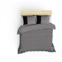 Parure de lit - 1 housse de couette 220 x 240 cm + 2 taies d'oreiller 60 x 60 cm - 100% coton ranforcé - Gris