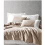 Parure de lit - 1 housse de couette 220 x 240 cm + 2 taies d'oreiller 60 x 60 cm - 100% coton ranforcé - Vison