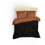 Parure de lit - 1 housse de couette 220 x 240 cm + 2 taies d'oreiller 60 x 60 cm - 100% coton ranforcé - Cuivre