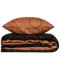 Parure de lit - 1 housse de couette 220 x 240 cm + 2 taies d'oreiller 60 x 60 cm - 100% coton ranforcé - Cuivre