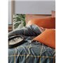 Parure de lit - 1 housse de couette 220 x 240 cm + 2 taies d'oreiller 60 x 60 cm - 100% coton ranforcé - Cannelle