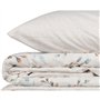 Parure de lit - 1 housse de couette 220 x 240 cm + 2 taies d'oreiller 60 x 60 cm - 100% coton ranforcé - Menthe