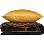 Parure de lit - 1 housse de couette 220 x 240 cm + 2 taies d'oreiller 60 x 60 cm - Satiné 100% coton - Noir