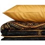Parure de lit - 1 housse de couette 220 x 240 cm + 2 taies d'oreiller 60 x 60 cm - Satiné 100% coton - Noir